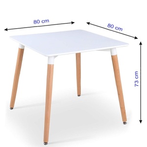 MASA SQUARE 80X80 TUI DIN LEMN SI MDF DESIGN SCANDINAV - Img 1