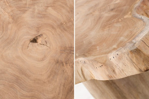MASUTA DE CAFEA ROOT 38238 DIN LEMN DE TEC DESIGN RUSTIC - Img 3