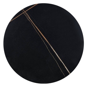 MASUTA DE CAFEA SCALITA, EFECT DE MARMURA NEAGRA/NEGRU/AURIU, DIN CERAMICA SI METAL, STIL MODERN - Img 2