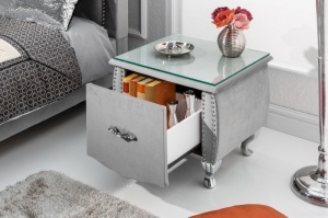 NOPTIERA EXTRAVAGANCIA , CATIFEA GRI, STIL MODERN ELEGANT - Img 3
