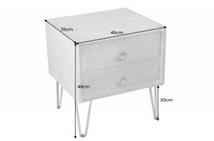 NOPTIERA, PEARL 50CM , PICIOARE DIN METAL SI CATIFEA, COD 41020, CULOARE ALBASTRU - Img 6