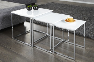 OFERTA DIN STOC!!! SET 3 MASUTE DE CAFEA FUSION 11839 ALBE DESIGN MODERN - Img 1