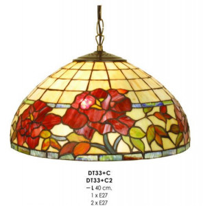 PENDUL DEOSEBIT TIFFANY, COD DT33+C, DIN METAL SI STICLA - Img 1
