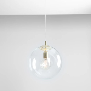 PENDUL GLOBE, 200 CM, AURIU, DIN STICLA SI METAL, STIL MODERN - Img 1