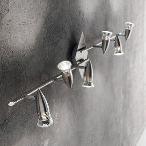 PLAFONIERA ALFA PL6, NICHEL, DIN METAL, STIL MODERN - Img 2