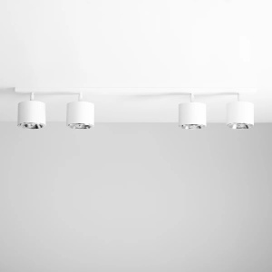 PLAFONIERA BOT, 4 BRATE, 15,5 CM, ALBA, DIN METAL, DESIGN MODERN - Img 1