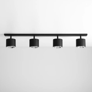 PLAFONIERA BOT, 4 BRATE, 15,5 CM, NEAGRA, DIN METAL, DESIGN MODERN - Img 1