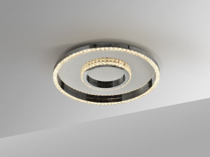 PLAFONIERA CENTRUM 194037, DIN ALUMINIU SI CRISTAL FATETAT, STIL MODERN, SCHULLER - Img 3