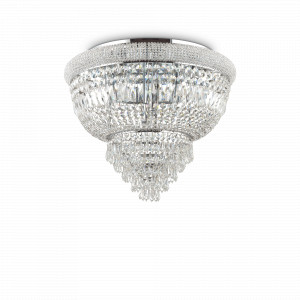 PLAFONIERA DUBAI PL6, CROM, DIN CRISTAL, STIL CLASIC - Img 1