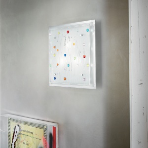 PLAFONIERA OCEAN PL3, MULTICOLOR, DIN STICLA, STIL MODERN - Img 2