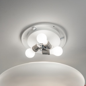 PLAFONIERA SMARTIES PL2 D42, ALB, DIN STICLA, STIL MODERN IDEAL LUX - Img 3