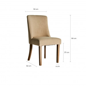 SCAUN ASPACH REF. 24225, CULOAREA NISIPULUI, STIL CLASIC, DIN LEMN MASIV DE PIN, POLIESTER SI SPUMA, VIC - Img 6