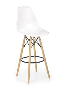 SCAUN DE BAR H51 ALB STIL SCANDINAV HALMAR - Img 1