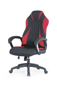 SCAUN DE BIROU DIRECTORIAL SHERIFF NEGRU/ROSU STIL MODERN HALMAR - Img 1
