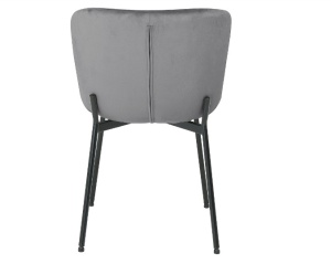 SCAUN DINING COLBY VELVET 14, GRI/NEGRU, STOFA/METAL, STIL MODERN, SIGNAL - Img 2