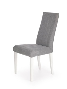 SCAUN DINING DIEGO, GRI INARI 91/ALB, CU TAPITERIE DIN STOFA SI PICIOARE DIN LEMN MASIV, STIL CLASIC - Img 1