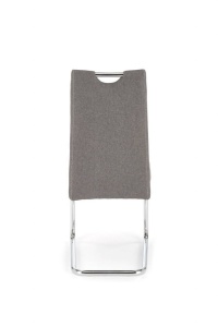 SCAUN DINING K349, GRI/CROM, CU TAPITERIE DIN STOFA SI PICIOARE DIN METAL, STIL MODERN - Img 8