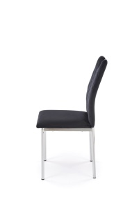 SCAUN DINING K578, NEGRU 66/CROM, TAPITERIE DIN CATIFEA SI PICIOARE DIN METAL, STIL MODERN - Img 3