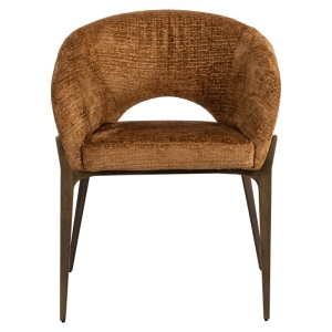 SCAUN DINING KENZI COGNAC FUSION/NEGRU, S4622, CONFECTIONAT DIN 100% POLIESTER SPUMA SI METAL, RICHMOND INTERIORS - Img 3
