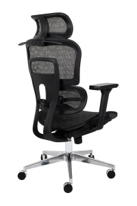 SCAUN ERGONOMIC, DE BIROU, ERGO XCLUSIVE NEGRU, CU TAPITERIE DIN TEXTIL, STIL MODERN - Img 2