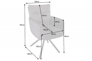 SCAUN ROTATIV, BIG GEORGE, GRI, CATIFEA, STIL MODERN, ARTIM GROUP SELECTION - Img 3