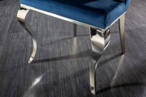 SET 2 SCAUNE DINING, CLASIC, BAROC, DIN METAL SI CATIFEA ALBASTRA, ARTIM GROUP SELECTION - Img 6