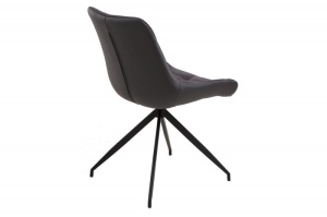 SET 2 SCAUNE, DIVANI, RETRO, GRI/ NEGRU, MICROFIBRA SI PIELE ECO, ARTIM GROUP SELECTION - Img 3
