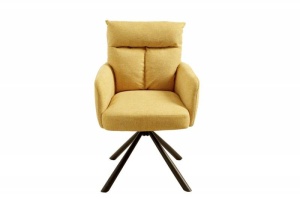 SET 2 SCAUNE ROTATIVE, BIG GEORGE GALBEN, TEXTIL, ASPECT RETRO, ARTIM GROUP SELECTION - Img 2