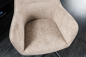 SET 2 SCAUNE ROTATIVE, VERONA, BEJ, METAL SI STOFA, DESIGN MODERN, ARTIM GROUP SELECTION - Img 6
