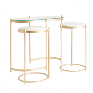 SET 3 MASUTE DE CAFEA KRUTH REF. 26172, DIN METAL SI MARMURA, STIL MODERN. VIC - Img 2