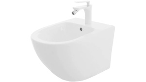 SET VAS DE TOALETA CARLO FLAT MINI+BIDEU CARLO MINI SUSPENDATE, ALB, DIN CERAMICA, CALITATE SUPERIOARA - Img 4