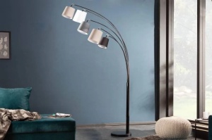 STOC!!! LAMPADAR LEVELS MULTICOLOR 205CM DIN METAL SI TEXTIL COD 36398 - Img 2