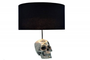 VEIOZA SKULL 44CM NEGRU/ARGINTIU DIN TEXTIL SI ALUMINIU COD 38320 - Img 5