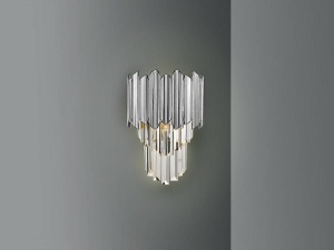 APLICA TIARA, 31 CM, CROM/TRANSPARENT, DIN METAL, ABS SI STICLA, STIL MODERN - Img 3