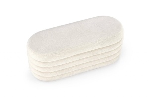 BANCHETA CU SPATIU DE DEPOZITARE BLISS, CREM, TAPITERIE BOUCLE, STIL MODERN - Img 2