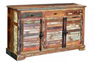 BUFET KALLA 150CM, MARO/MULTICOLOR, DIN LEMN RECICLAT, GINER Y COLOMER - Img 4