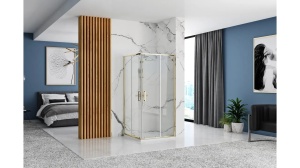 CABINA DE DUS REA PUNTO, CULISANTA, 80x100CM, AURIU, DIN STICLA, CALITATE SUPERIOARA - Img 6