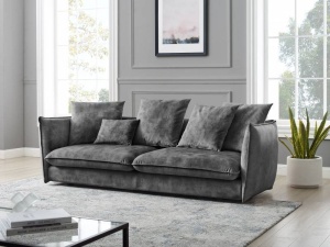 CANAPEA DEOSEBITA, 225CM, CATIFEA GRI, DESIGN RETRO, ARTIM GROUP SELECTION - Img 3