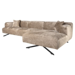 COLTAR DONOVAN CU 3 LOCURI + CANAPEA EXTENSIBILA DREAPTA, BERGEN 104 TAUPE CHENILLE, S5139, CONFECTIONAT DIN SPUMA, METAL SI 100% POLIESTER, RICHMOND INTERIOR - Img 5