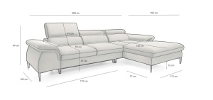 COLTAR EDIE MEDIUM, CU FUNCTIE DE DORMIT, GRUPA I, CONFECTIONAT DIN METAL, SPUMA POLIURETANICA SI TEXTIL, STIL MODERN - Img 2