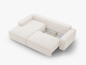 COLTAR EXTENSIBIL JODIE, STANGA, 3 LOCURI, 246 CM, DIVERSE CULORI SI MATERIALE, DESIGN DEOSEBIT - Img 22