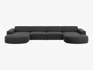 COLTAR JODIE, 6 LOCURI, 364 CM, DIVERSE CULORI SI MATERIALE, DESIGN DEOSEBIT - Img 1