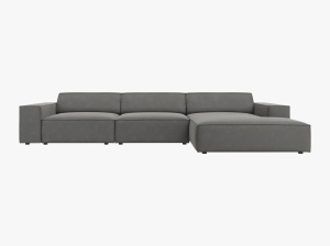 COLTAR JODIE, DREAPTA, 4 LOCURI, 284 CM, DIVERSE CULORI SI MATERIALE, DESIGN DEOSEBIT - Img 2