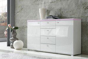 COMODA CU LED SI TELECOMANDA ALBA V! 150 cm - DESIGN MODERN - Img 1