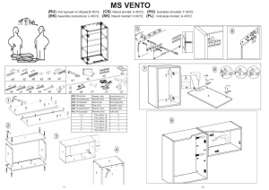 DULAP SUSPENDAT VENTO G-45/72 ALB/STEJAR AURIU STIL MODERN HALMAR - Img 2