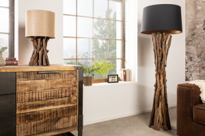 LAMPADAR 150CM, HARMONY NATURE, DIN LEMN SI TEXTIL, COD 41386 - Img 2
