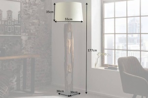 LAMPADAR , BARRACUDA 177CM, COD 41046, DIN LEMN SI BAZA DE METAL - Img 8