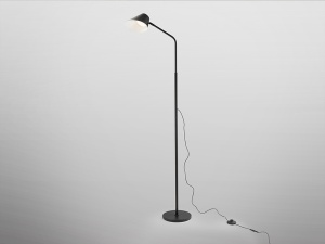 LAMPADAR ESINO, CU TELECOMANDA, 158 CM, NEGRU MAT, DIN METAL SI ALUMINIU, STIL MODERN - Img 3