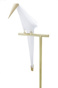 LAMPADAR LORO, AURIU/ALB, DIN METAL SI POLIPROPILENA, STIL MODERN, B2 - Img 6