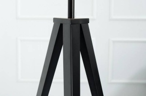 LAMPADAR TRIPOD NEGRU 142CM DIN TEXTIL SI METAL COD 38683 - Img 4